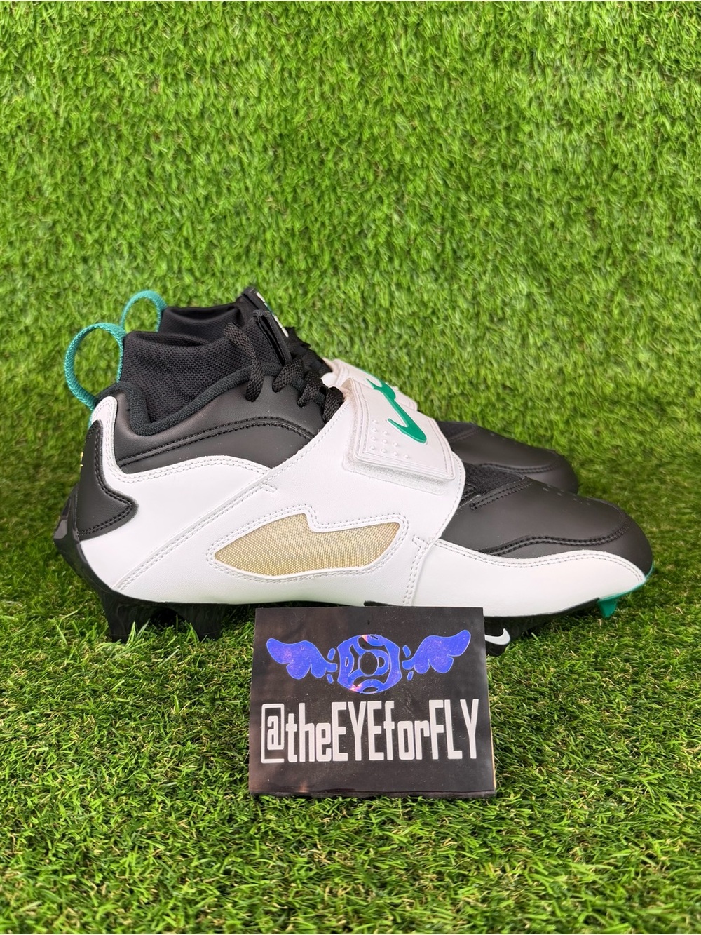 NEW Nike Air Diamond Turf Vapor Edge TD Football Cleats Emerald White Black